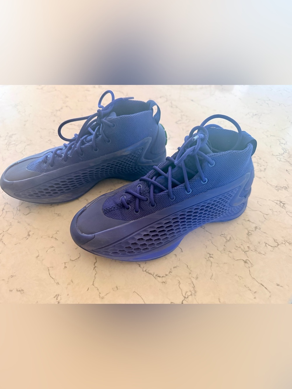 Adidas Anthony Edwards “Ant” Blue High-Top Basketball Sneakers